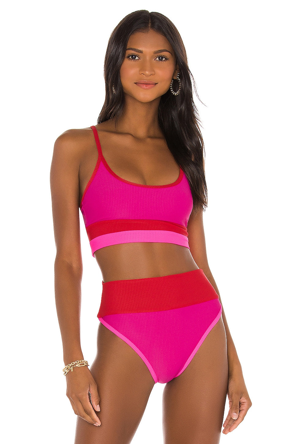 Beach Riot, Eva Top in Fuchsia Pink