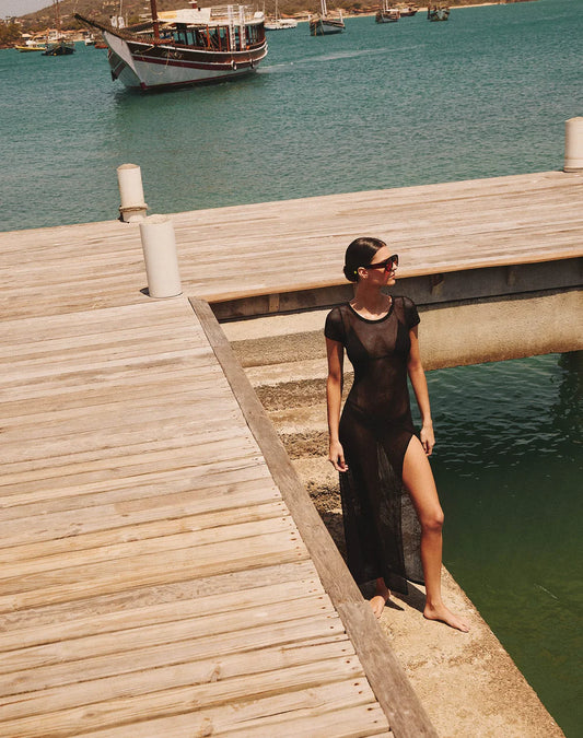 Vix Swimwear, Sylvie Long Cover Up in Black