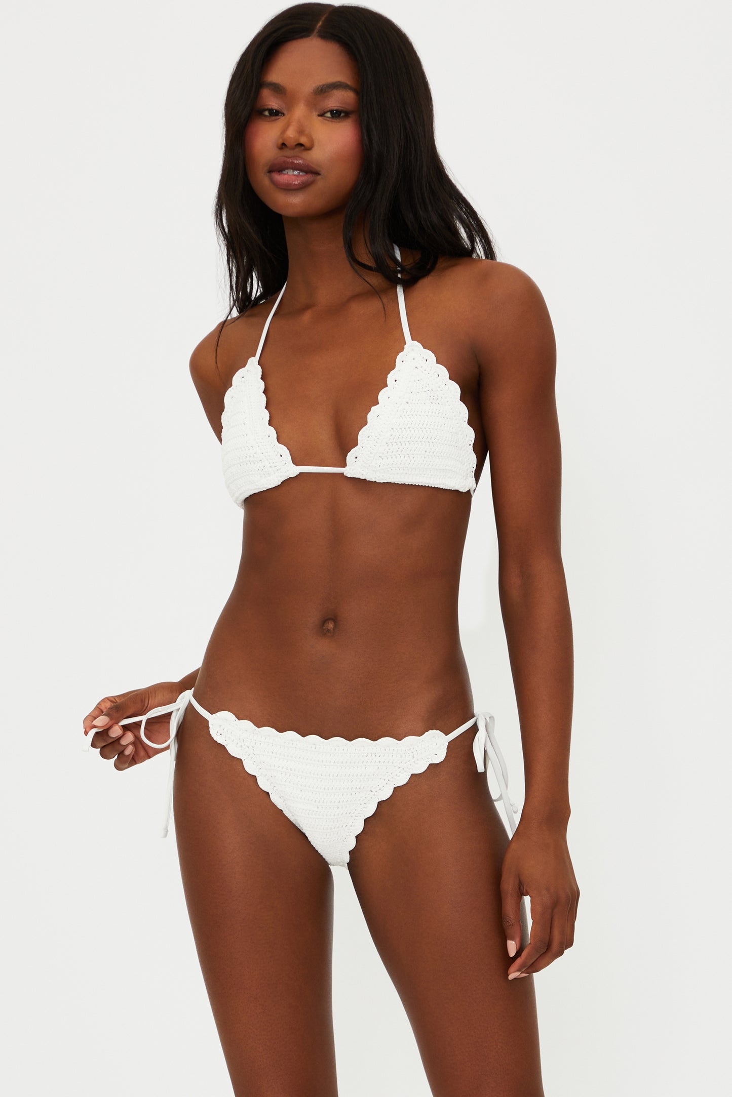 Beach Riot, Soleil Bikini Bottom in White Crochet