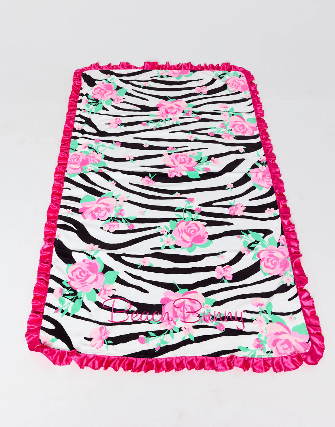 Beach Bunny, Zebra Rose Beach Towel