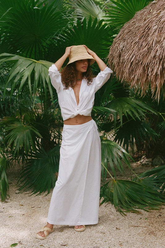 Vitamin A, Nadia Shirt White Cotton Poplin