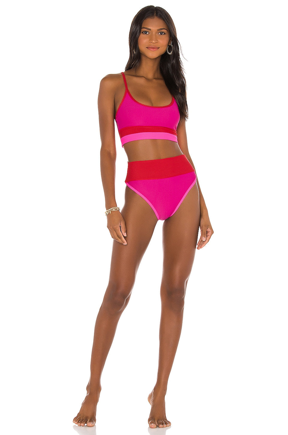 Beach Riot, Eva Top in Fuchsia Pink